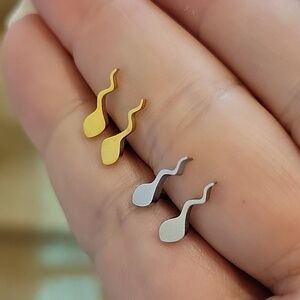 FERTILITY SPERM BIO LIFE STUD EARRINGS, choice of color